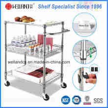 NSF Chrome Metal Wire Cuisine Alimentation Stockage Chariot Trolley